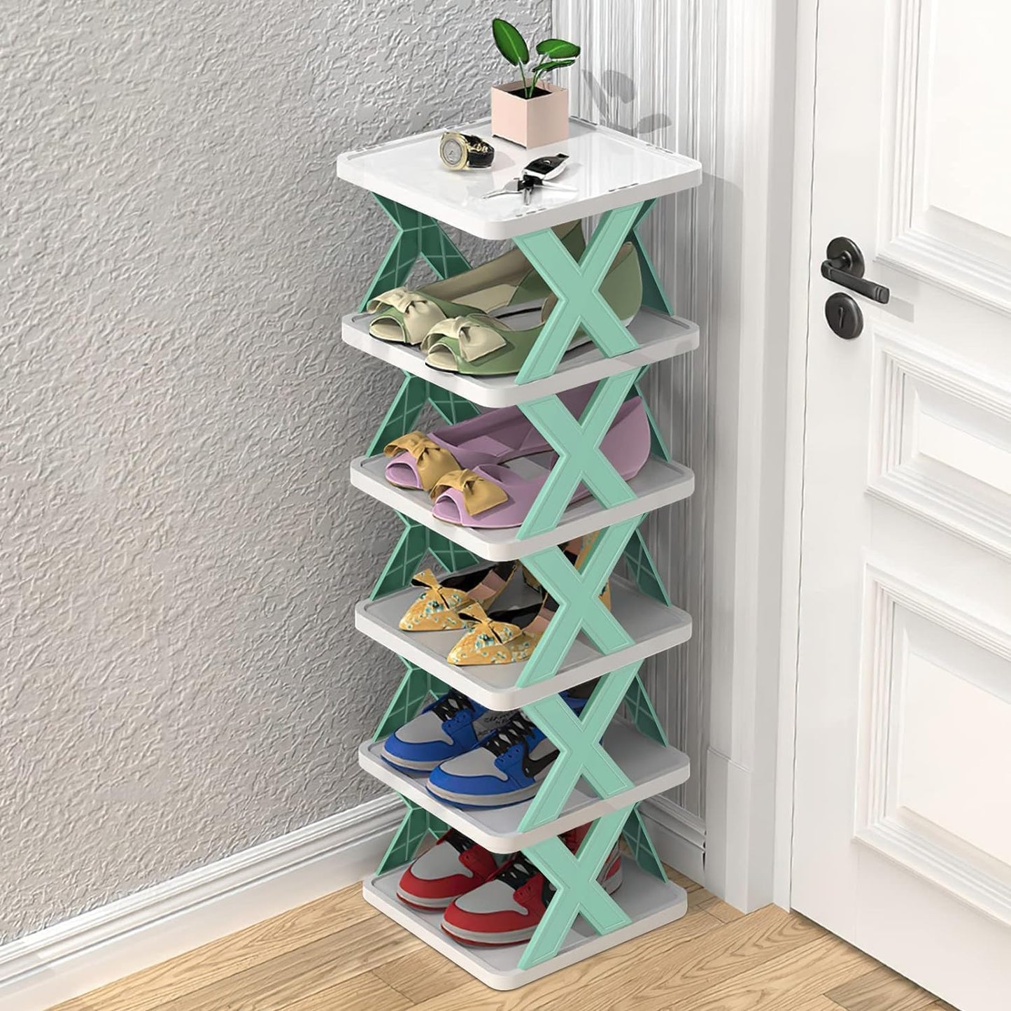 Compact 6-Tier Shoe Rack