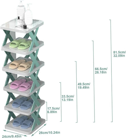 Compact 6-Tier Shoe Rack