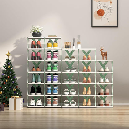 Compact 6-Tier Shoe Rack