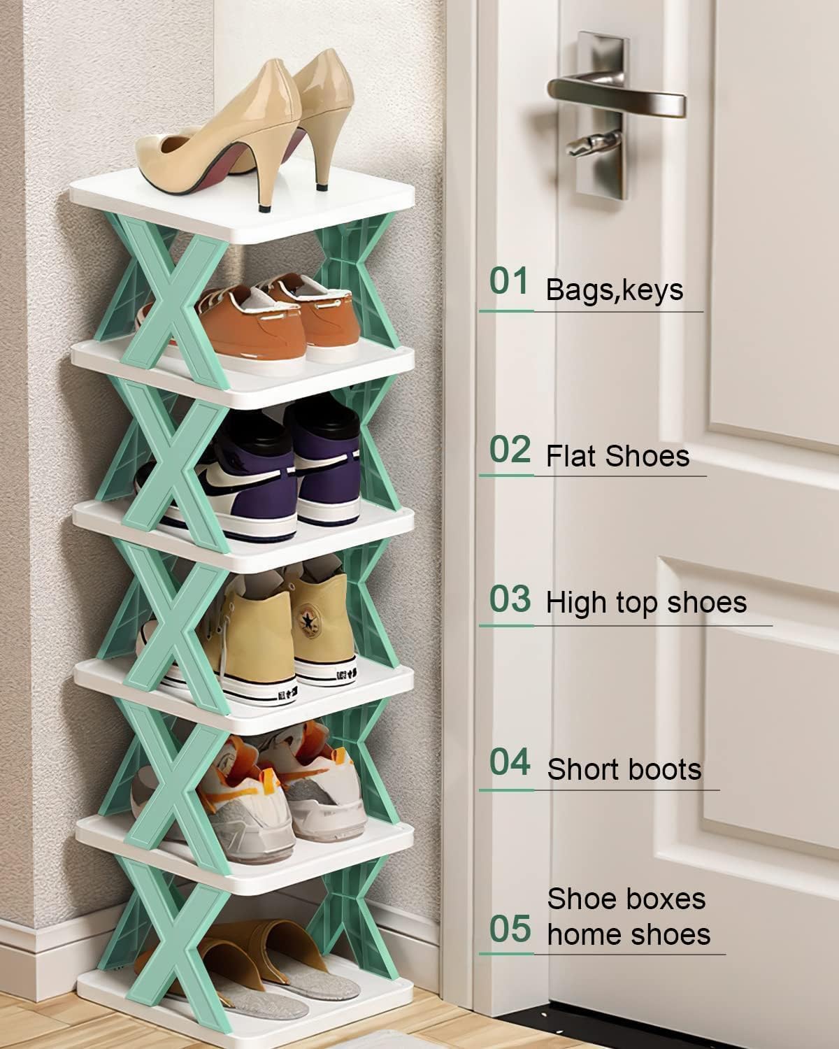 Compact 6-Tier Shoe Rack